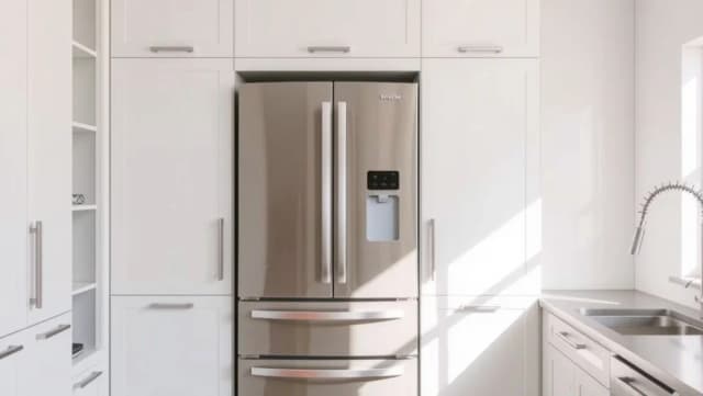 Integrerad kyl och frys för mindre kök